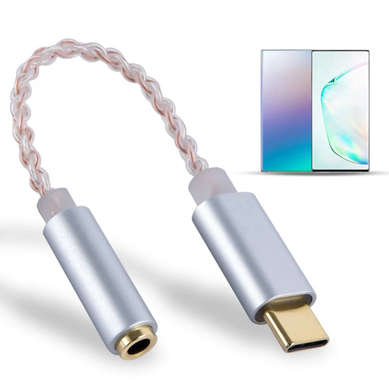 Фото Hi-Fi DAC усилитель для наушников USB Type C до 3,5 мм аудиоадаптер для наушников 32 бит 384 кгц цифровой декодер №2