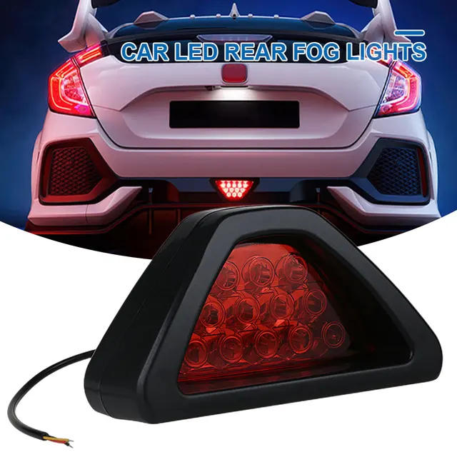 Universal Brake Signal Lamp Super Bright Rear Fog Lamp 12 LED Rear Tail Pilot Lamp for Auto Vehicle SUV for Truck Car Motorcycle 1