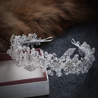 korean version crown petal wedding dress accessories bride wedding handmade hair band bride diadem wedding accessories hairpins
