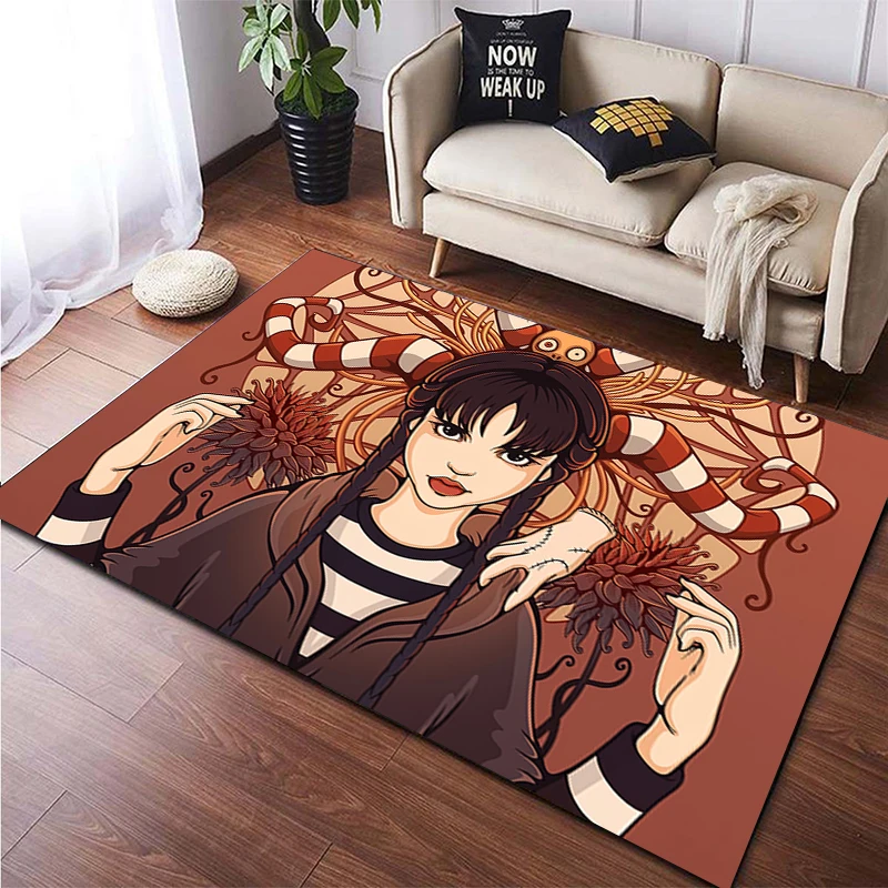 

Wednesday Art printing Modern House Living Room Floor Matte Bedroom Carpet Art Poster Mat Pattern Decorative Square Rug