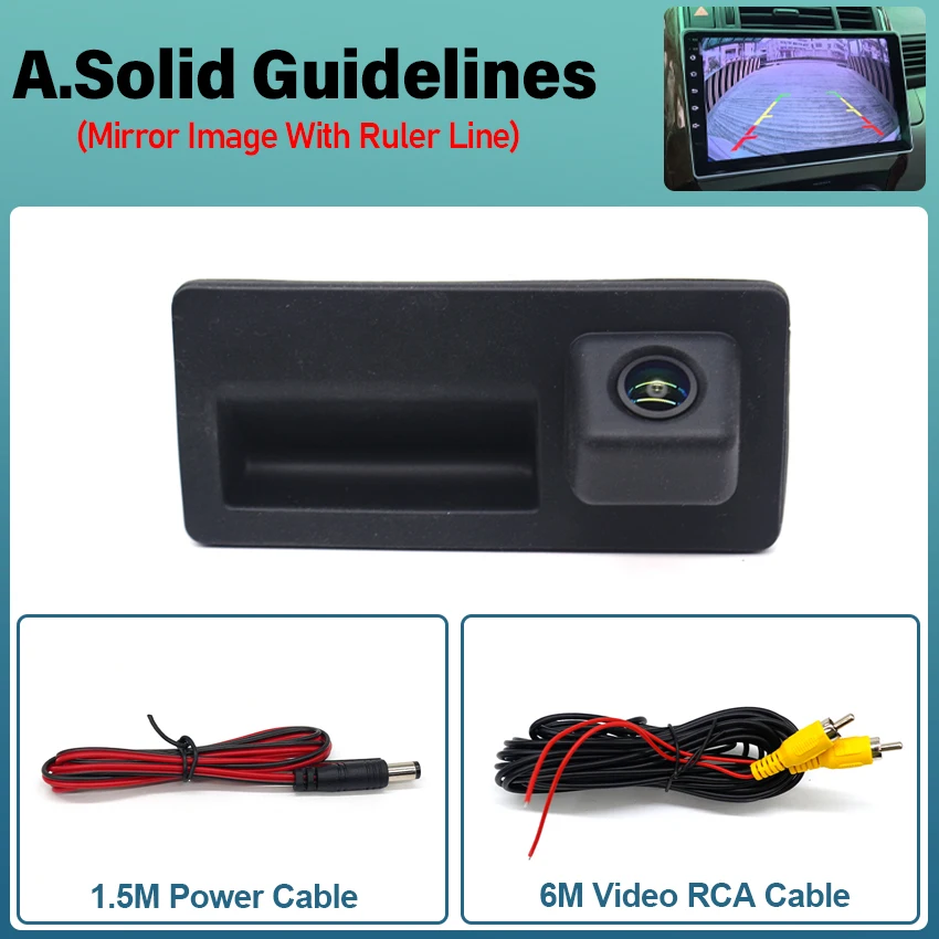 

Камера на ручке багажника автомобиля для Volkswagen Sharan 2010 ~ 2019 Golf Plus 2009 ~ 2014 ночное видение резервная камера заднего вида широкоугольная