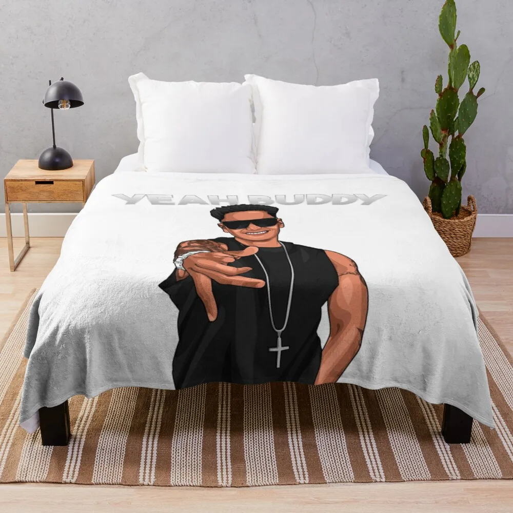 

Yeah Buddy DJ Pauly D Jersey Shore Throw Blanket Semi-Toral Blanket Hair Blanket Double-Sided Blanket