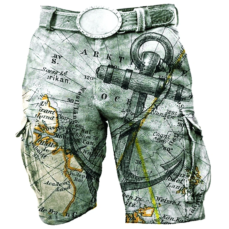 

Spring and Summer Men's Shorts Wearing Trendy and Handsome Workwear, Cowboy Motorcycle, Versatile Shopping and Tourism