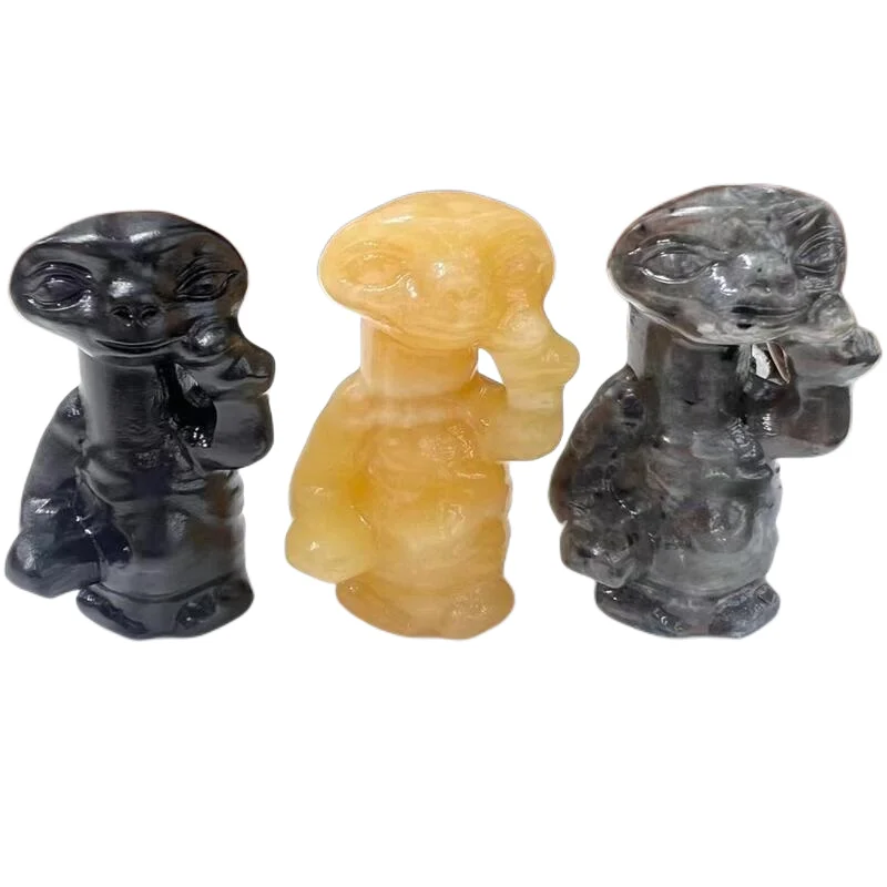 

Натуральные камни лечебные кристаллы инопланетянин статуя ремесла рейки драгоценный камень ремесло украшение для дома комнаты 1 шт.