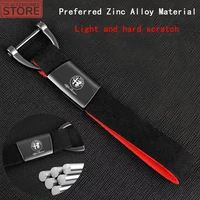 for alfa romeo 159 147 156 giulietta 147 159 mito sportivo accessories custom logo car keyring zinc alloy suede leather keychain