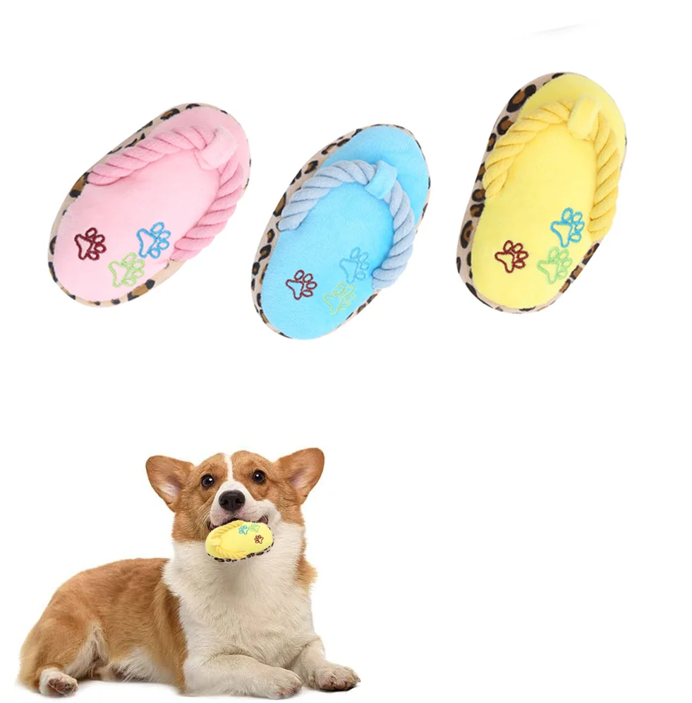 

Plush Dog Toy Dog Chew Toy Shoes Shape Dog Squeaky Toys Pet Supplies