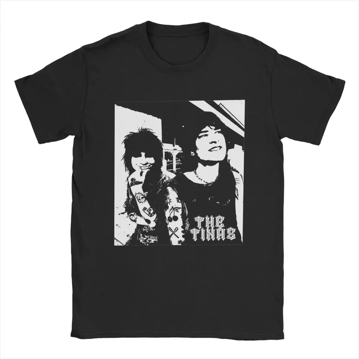 Футболка Jake Webber Johnnie Guilbert The Tinas Мужская хлопковая винтажная рубашка с круглым