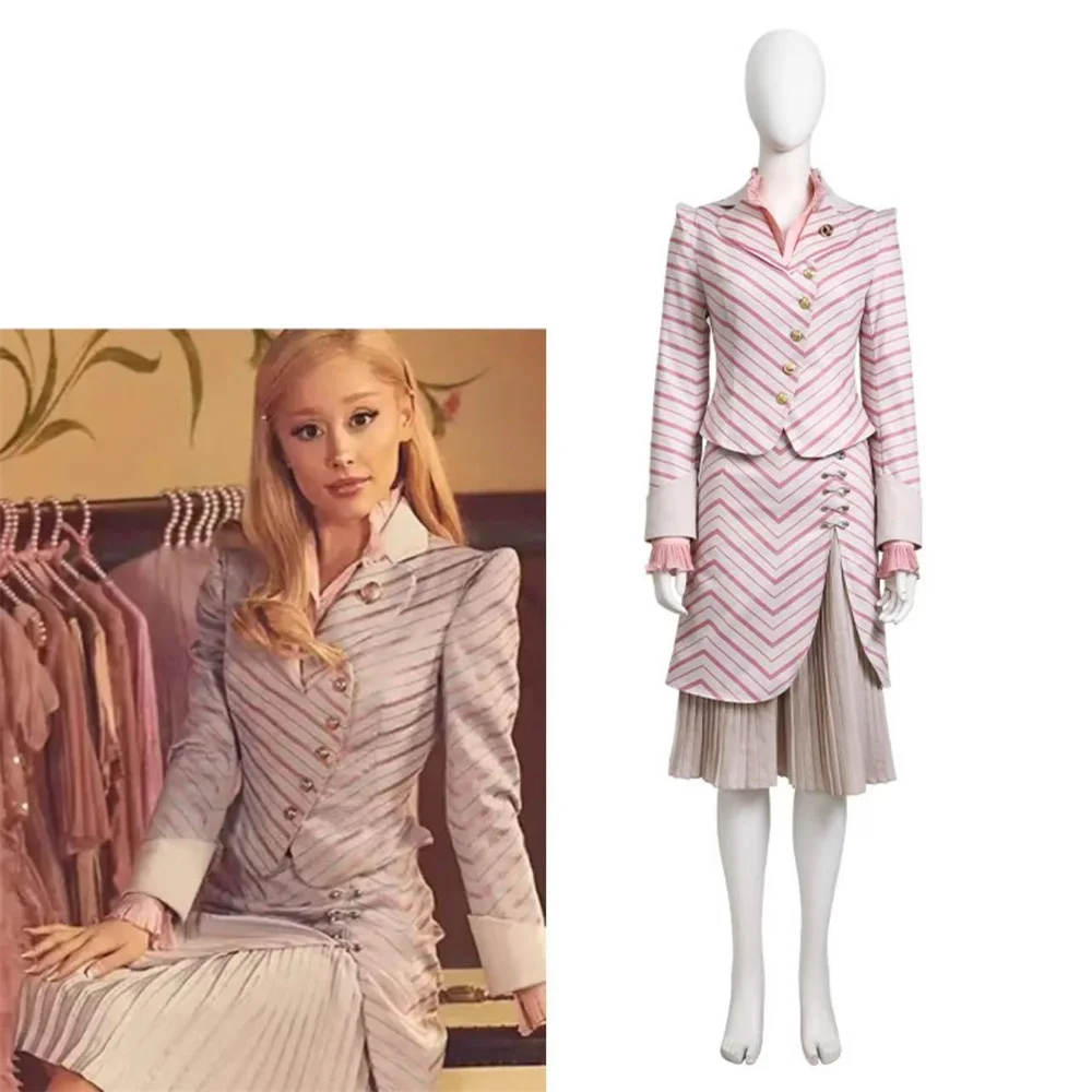 Костюм для косплея Glinda розовая клетчатая форма комплект нарядов карнавальной