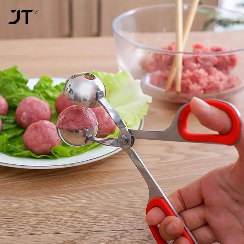 

1PC Meatball Maker Tool Clip Newbie Non Stick Stuffed Meat Ball Spoon Shaper Cooking Scoop Stainless Steel Kitchen Accessories