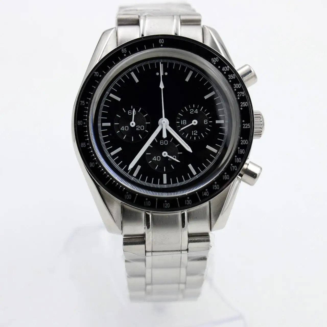 

High Quality Mens Watch Waterproof Quartz Chronograph Function Watches Stainless Steel Flod Clasp Mens Wristwatches