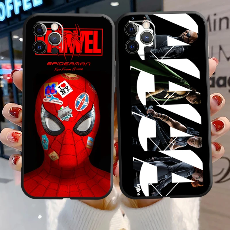 

Marvel Avengers Phone Cases For iPhone 11 12 Pro MAX 6S 7 8 Plus XS MAX 12 13 Mini X XR SE 2020 Coque Soft TPU Carcasa