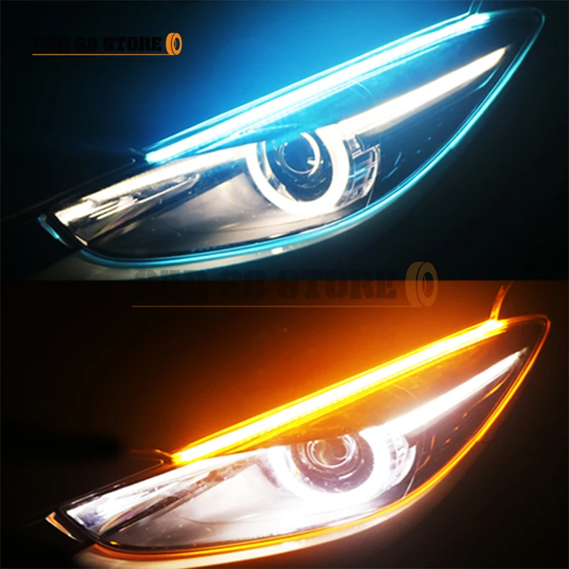 2 шт. 45 см DC 12 В Автомобильный светодиодный светильник без бровей