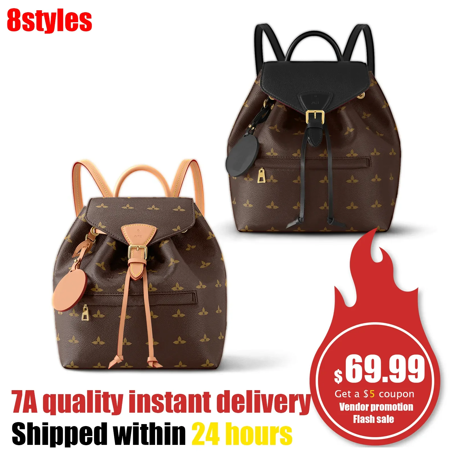 

M45205 M45501 M45515 MONTSOURIS BB Small Backpacks Bag CrossBody Handbag Shouler Bags Travel Cowhide Duffle Large Clutch Hobo