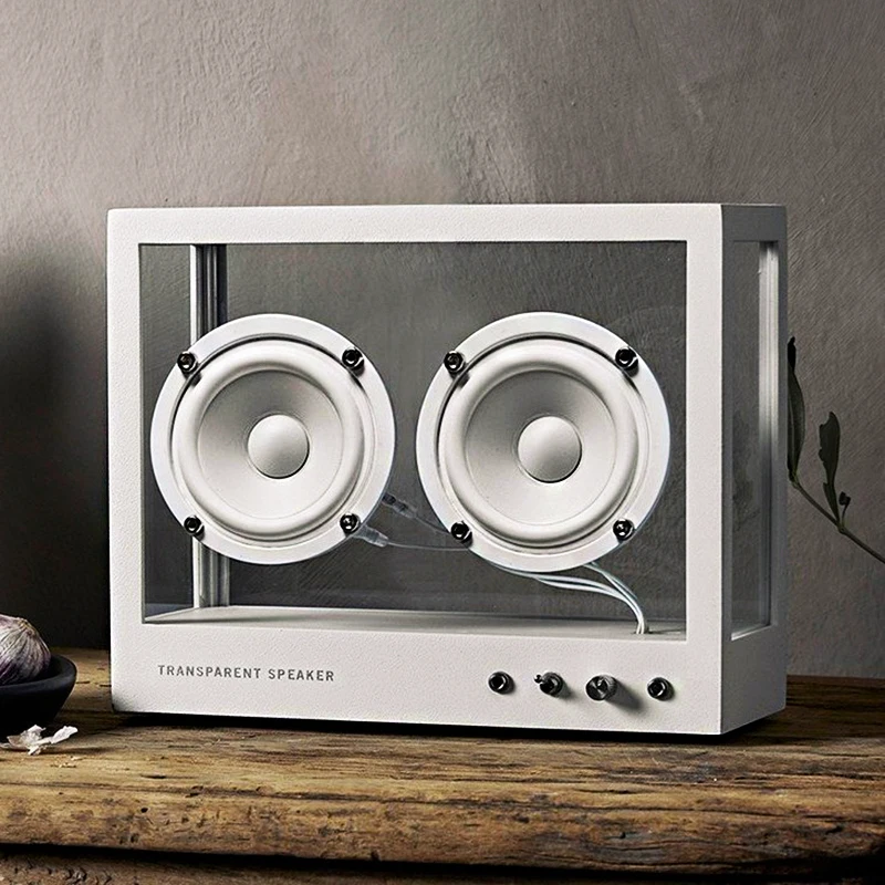 

Wireless Bluetooth speaker transparent glass desktop high-quality sound