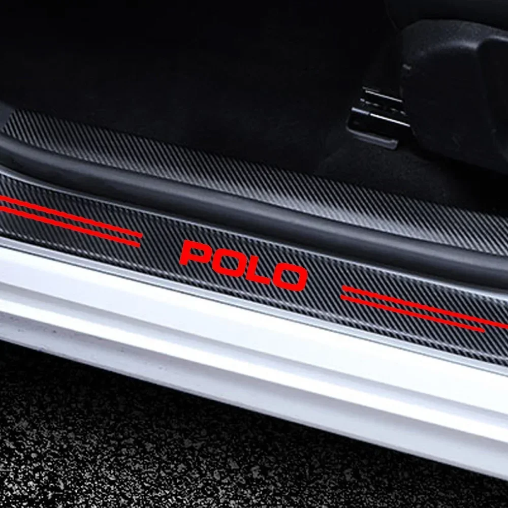 Фото Накладки на пороги и держатели для стаканов для Volkswagen VW POLO 6R 6N 6N2 6C 9N 9N3 R-Line, защита от царапин для багажника №5