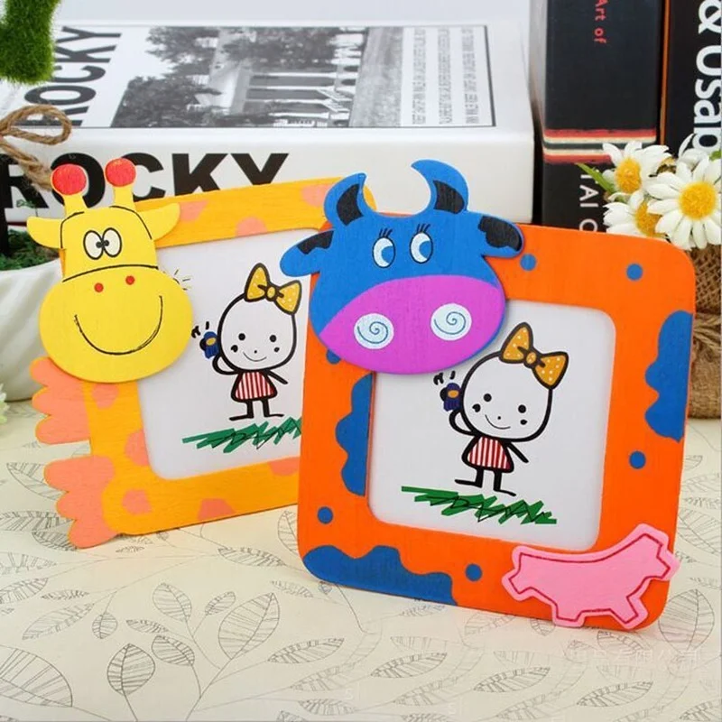 

15pcs Cartoon Animal Wooden Photo Frame Cute Elephant for Baby Kid Picture Frames Desktop Decor