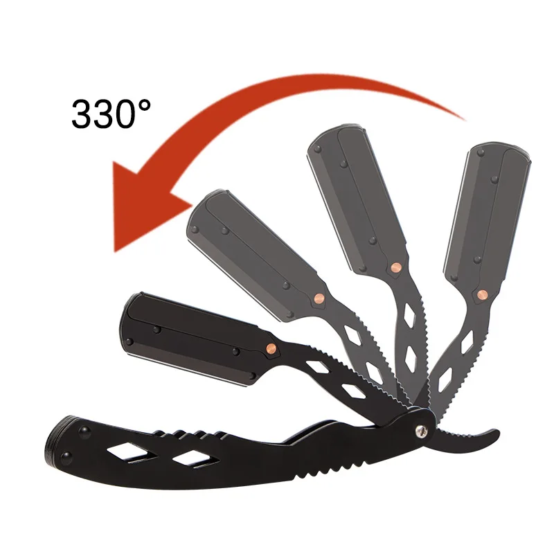 Новый полый прямой парикмахерский бритвенный станок из алюминиевого сплава