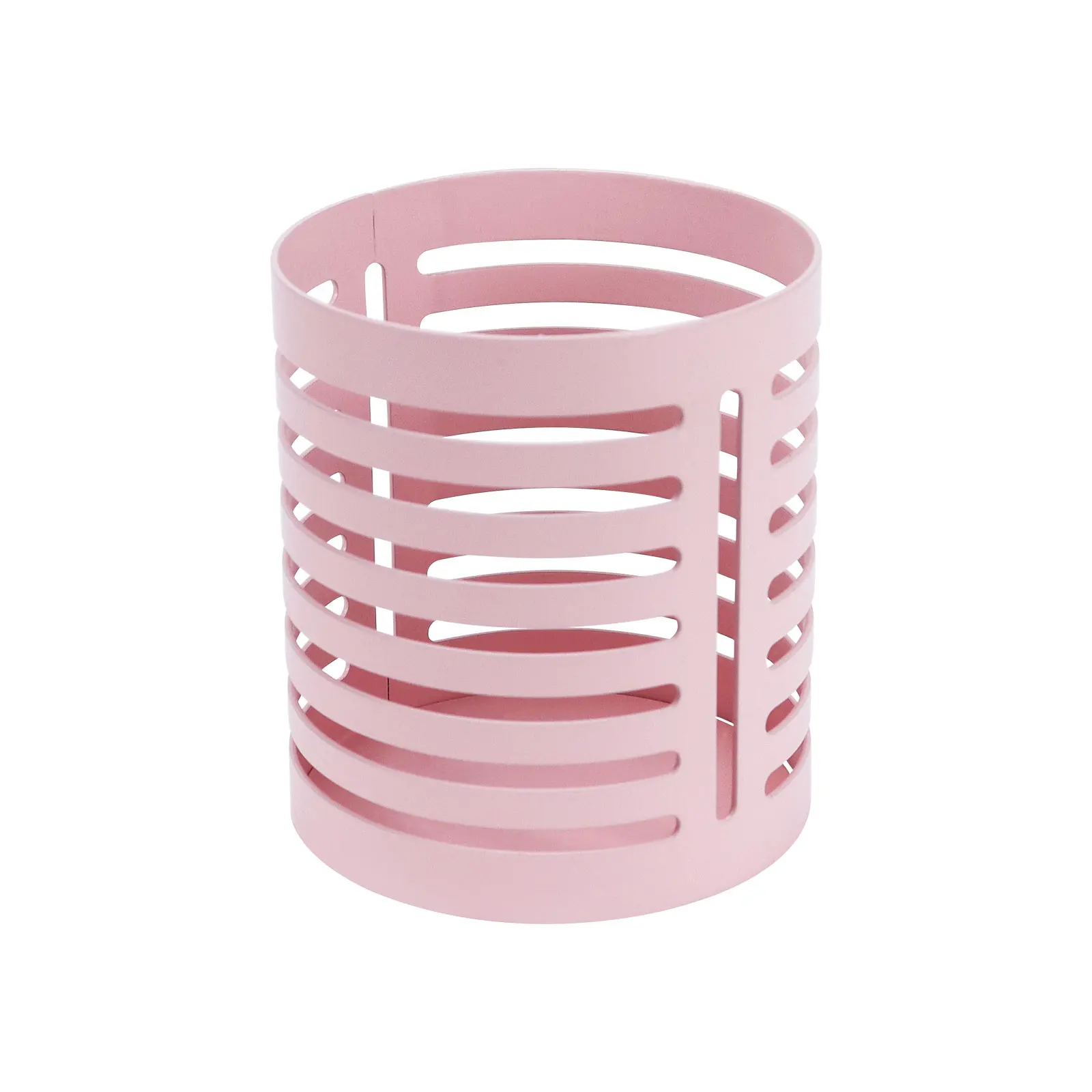

Розовый цилиндрический держатель для ручек, приемник для косметических кистей, Настольный ящик для хранения канцелярских принадлежностей, милый креативный розовый простой Канцтовары