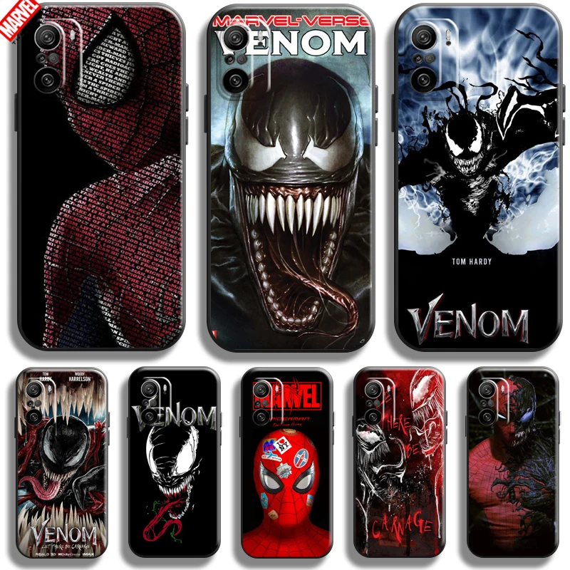 

Marvel Spiderman Venom For Xiaomi Redmi K40 K40 Pro K40 Gaming Phone Case Back Coque Soft Silicone Cover Carcasa Funda