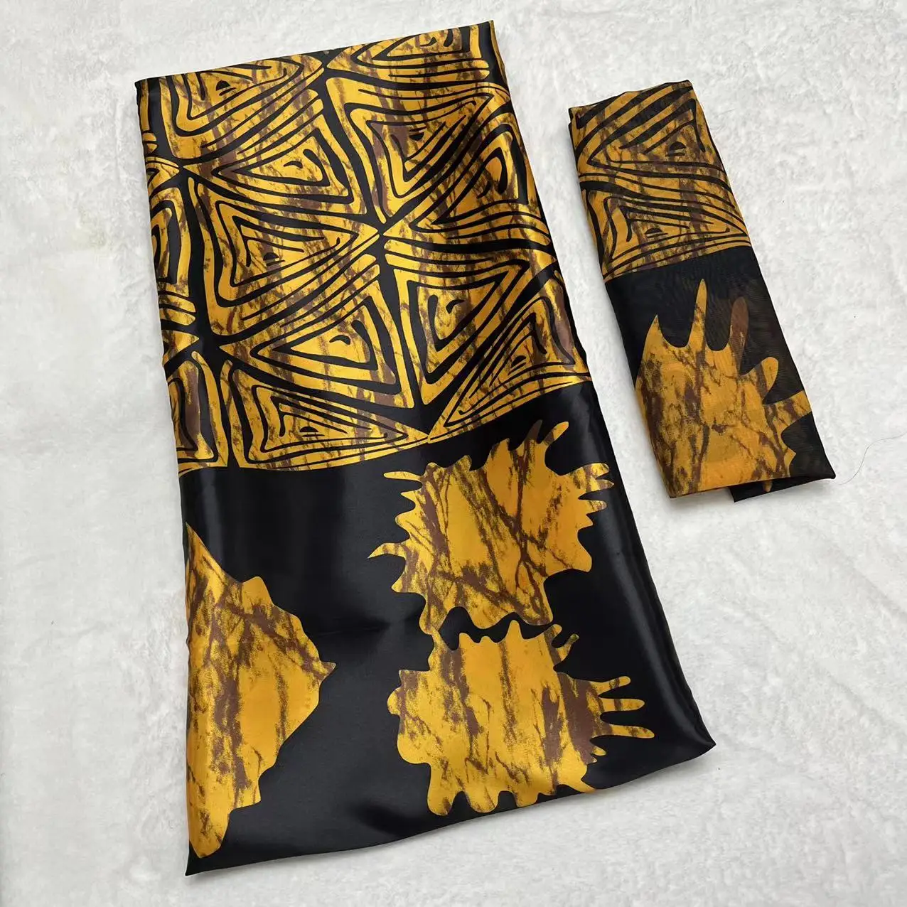 Африканская атласная ткань мягкие шелковые Вощеные ткани и шифоновая Тюлевая