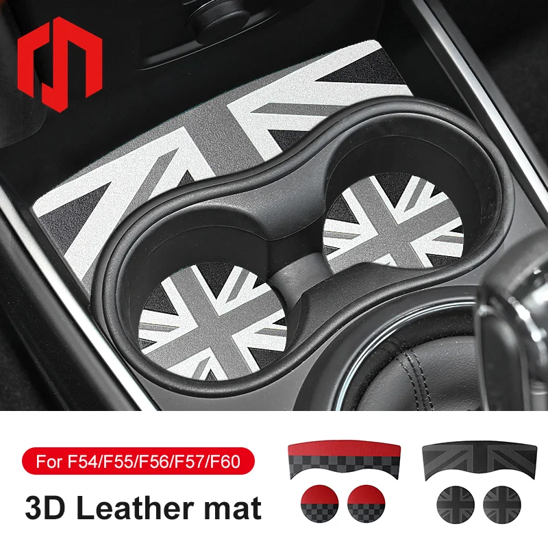3D Leather Car Coaster for Mini Cooper F54 F55 F56 F57 F60 F