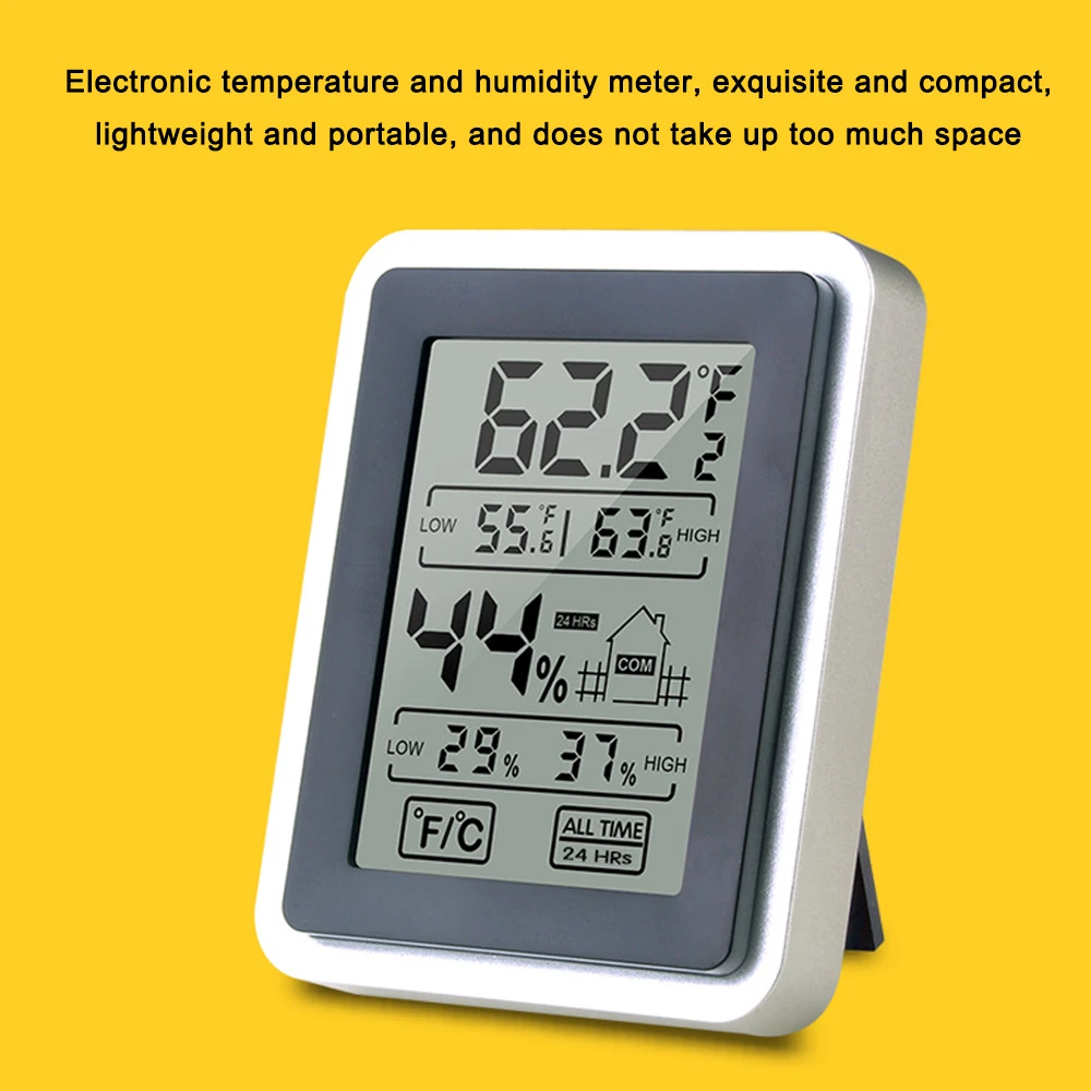 

Foldable Magnetic Stand Temperature And Humidity Meter Indoor Electronic Temperature And Humidity Meter With Pre-positioned Hook