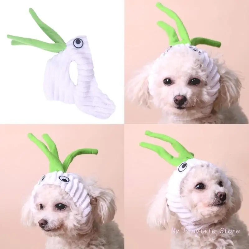 

Cute Hat Cats Dress Up Costume Pet Caps with Ear Holes Keep Warm Headwear Cosplay Accessories for Cats and Small Dogs