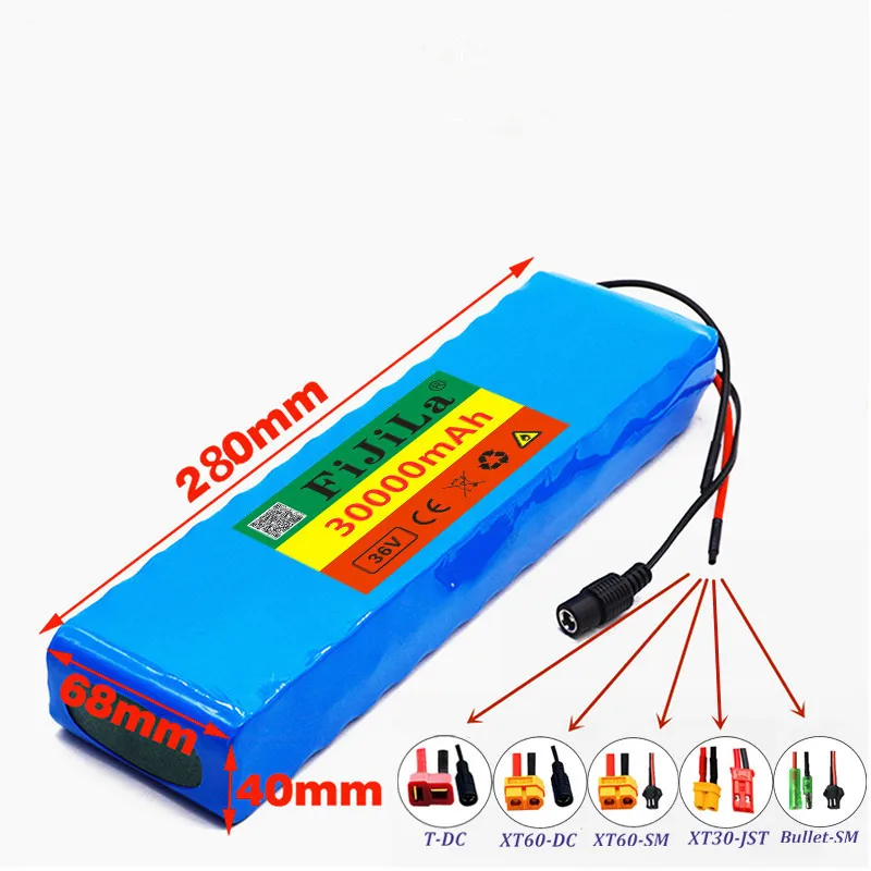 

10S3P 36V 30Ah Battery ebike battery pack 18650 Li-Ion Batteries 350W 500W For High Power electric scooter Motorcycle Scooter