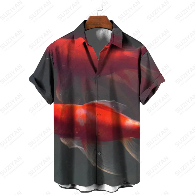 

Мужская летняя рубашка с забавными узорами, в готическом стиле