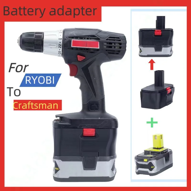 

For Ryobi 18V Lithium Battery To Cranftsman Nickel 19.2V Power Tools (Battery Not Included)