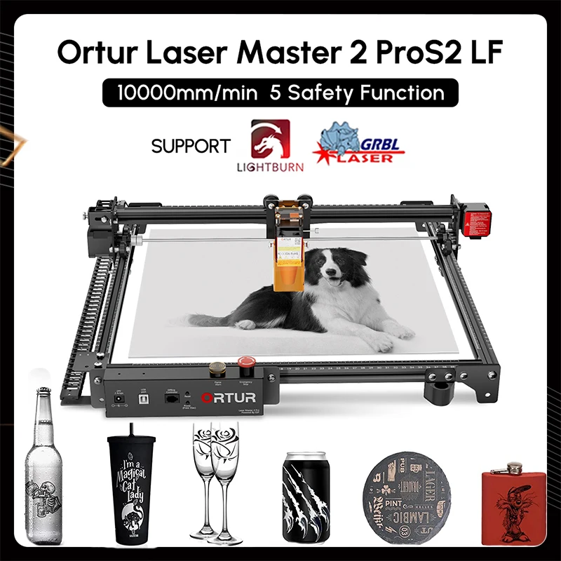ORTUR  PROS2 Laser Cutter For Woodworker 20W 10000mm/min   Ultra Accurate Engraver DIY Engraving Cutting Machine With Air Assis