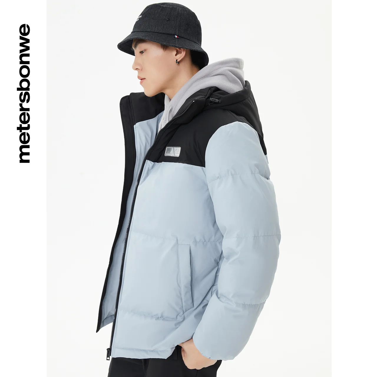 Metersbonwe Hooded Down Jacket Men Winter Youth Cartoon Printing Down Coat Male Fashion Overcoat Outerwear Warm Coat Brand