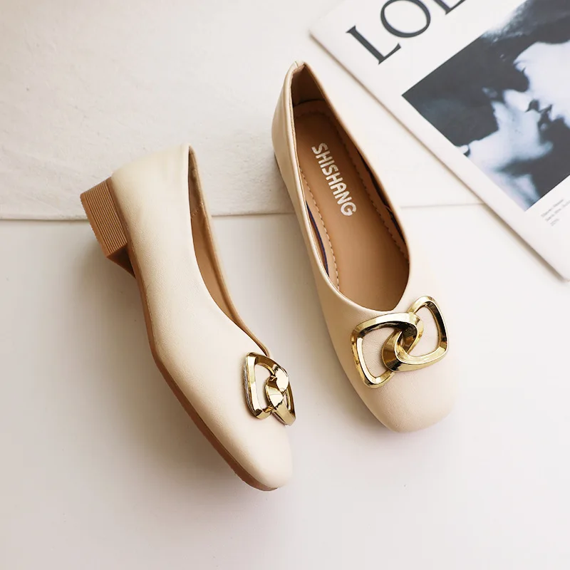 

Женские повседневные туфли на низком каблуке, черные, 39, 40