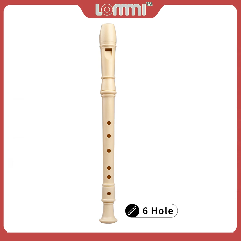 

LOMMI Soprano Recorder ABS 6 Holes For Children Beginners’ Instrument C Key Soprano Recorder Flute Descant Recorder Woodwind