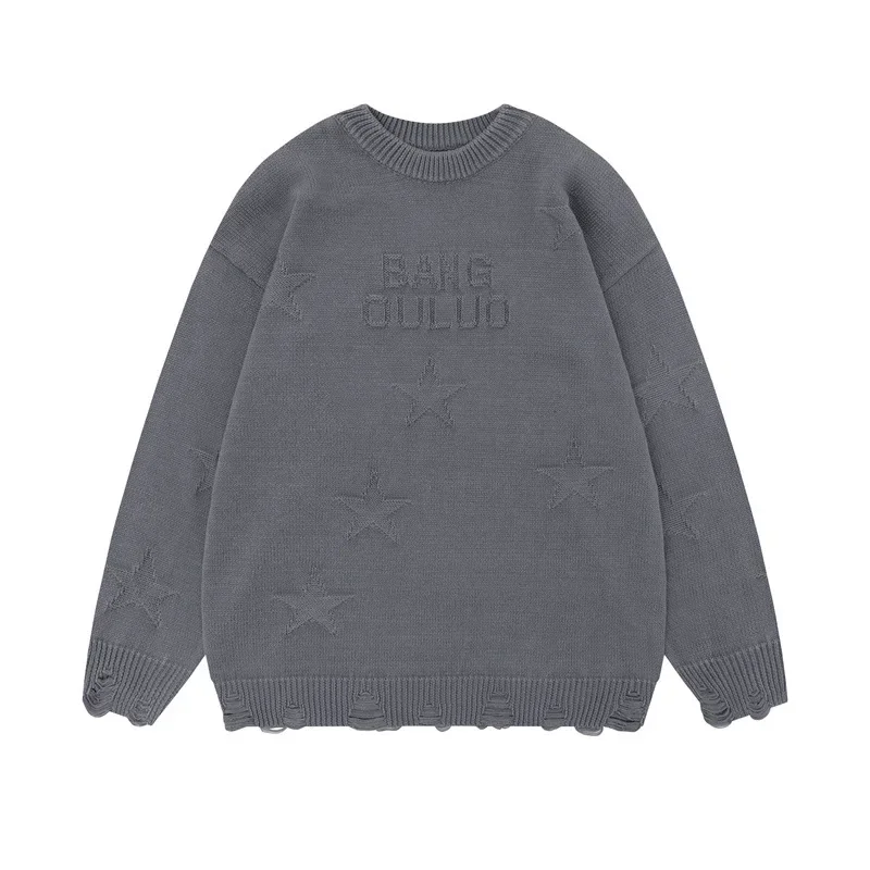 Модный винтажный вязаный свитер повседневный мужской и женский осенний новый