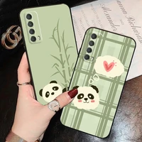 cartoon cute panda bear phone case for huawei p smart z 2019 2020 2021 p40 p30 p20 p10 lite 5g funda silicone cover