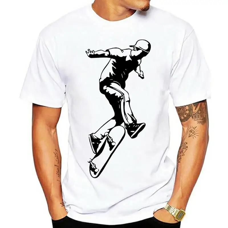 

Street Wear Skater Boy Skateboarding Skating Man Cool Fashion Top Men 2022 New Summer O-Neck Tops Custom Design T Shirts