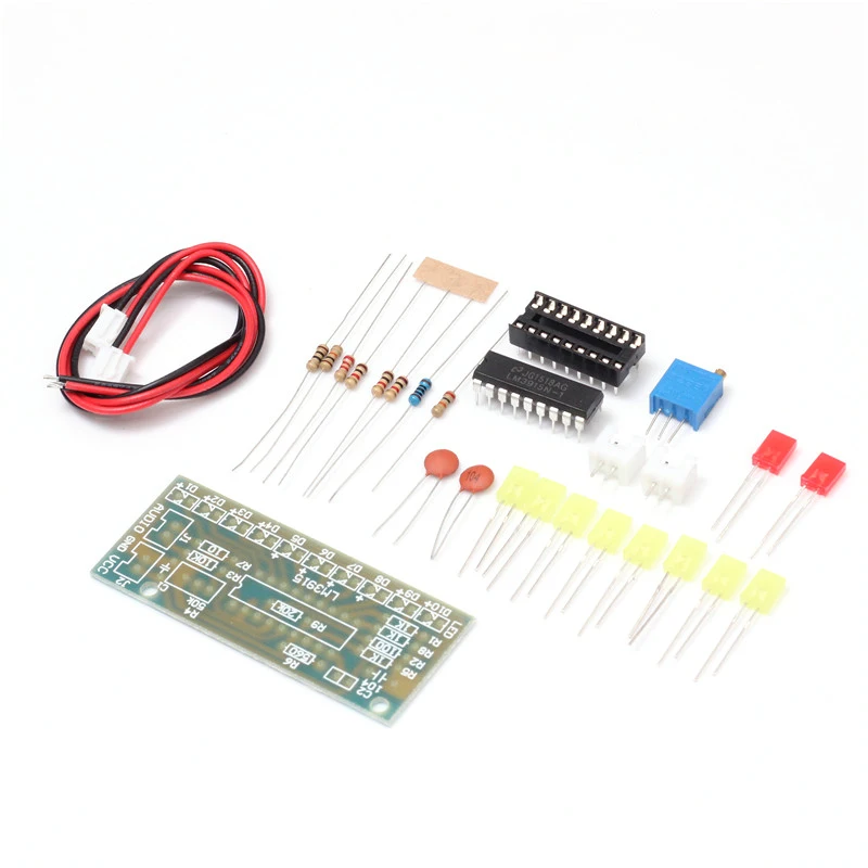 LM3915 Индикатор уровня звука Diy Kit 10-светодиодный звуковой анализатор аудиоспектра