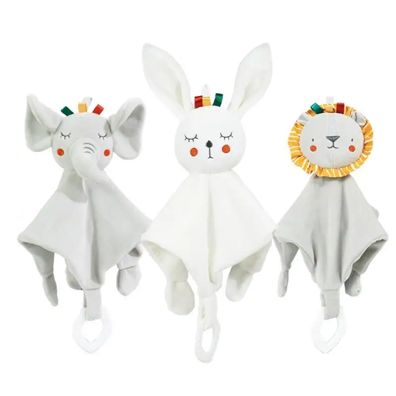 

Baby Blanket Comforter Toys Plush Bunny Elephant Sleeping Towel Baby Rattles Stuffed Animals Appease Baby Toys 0 12 Months