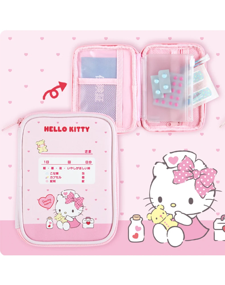 

Sanrio Cinnamoroll Kulomi Cat Cartoon Cute Medical Bag Medicine Storage Bag HelloKitty MyMelody Pencil Case Hand Account Bag