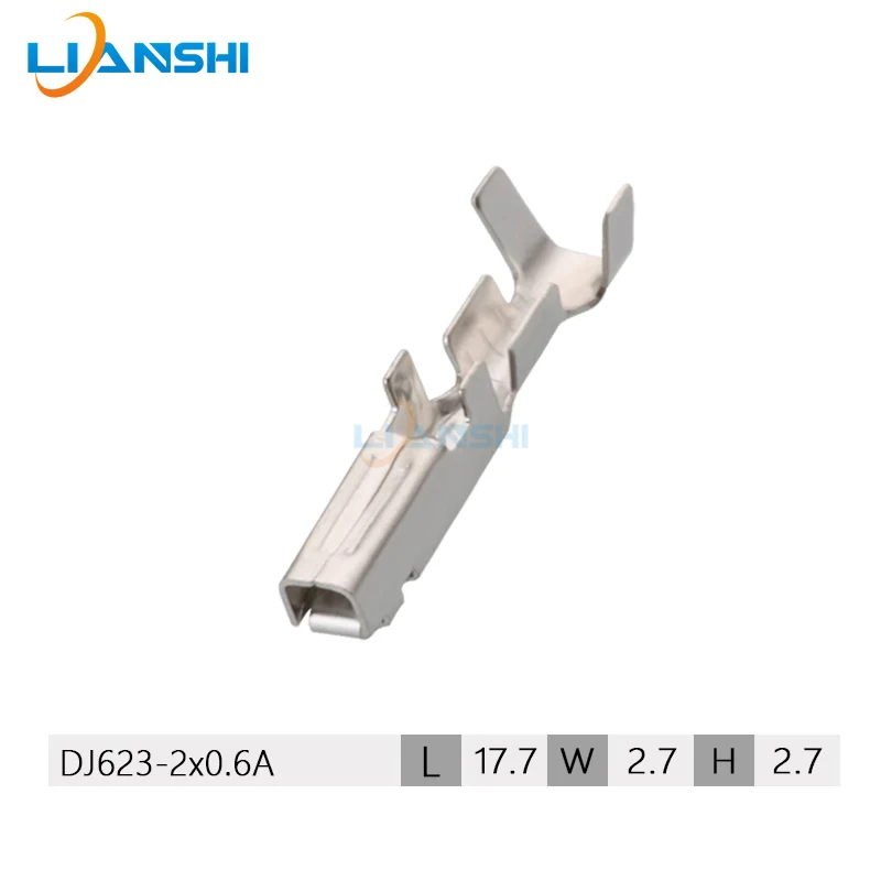 100 шт. автомобильный разъем 2 0 пружинный гнездовой латунь луженый DJ623-2 × 6A