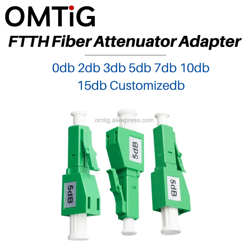 

5Pcs LC/APC Single Mode Male-Female Plug-in Fixed Fiber Optic Attenuator Plastic Male Fiber Attenuator Adapter FTTH