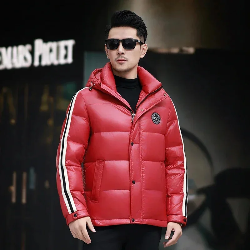 Бренд COZOC суперроскошный дизайнерский мужской короткий пуховик зимняя мужская