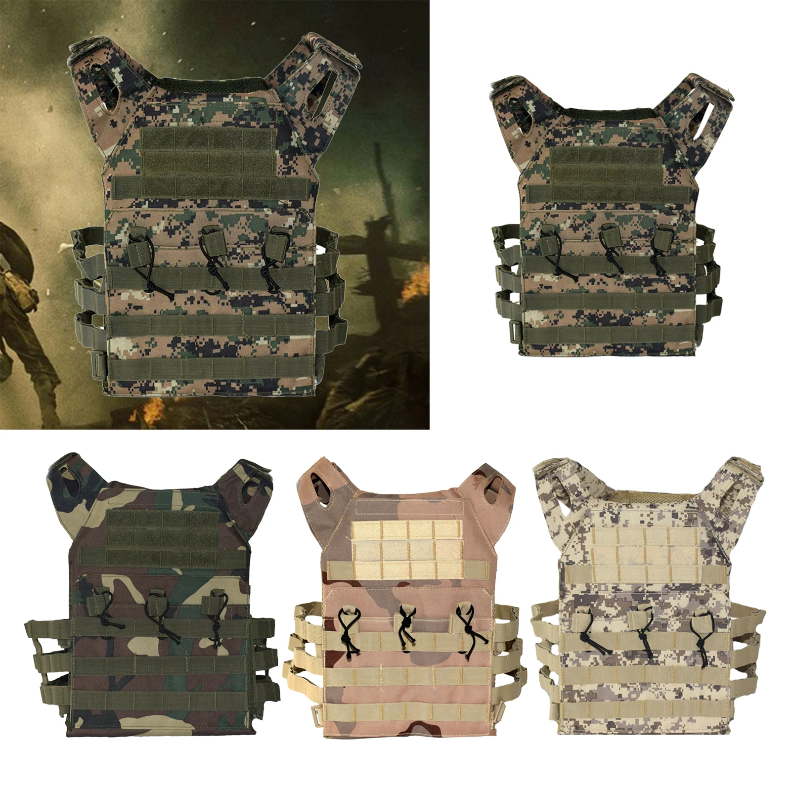 Bullet Proof Vest 800D Hunting Tactical Vest Military Molle Plate Carrier Magazine Airsoft Paintball CS Outdoor Protective