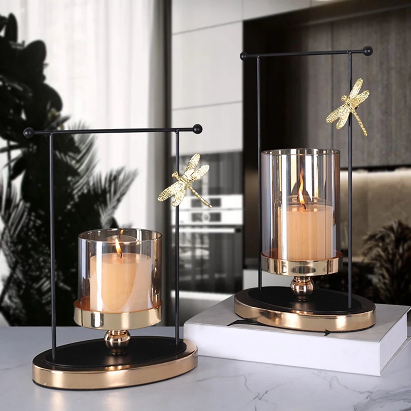 

Light Luxury Candle Holder Stand Wedding Decoration Table Decoration Living Room Decoration Glass Candle Holder