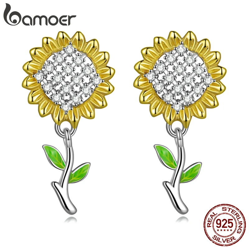 

Женские серебряные серьги-гвоздики BAMOER, 925 пробы, 999