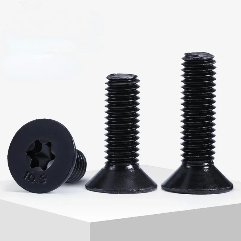 M3 M4 M5 M6 M8 M10 черный класс 10.9 сталь GB2673 Шесть Лоб болтов Torx головка плоский потайной