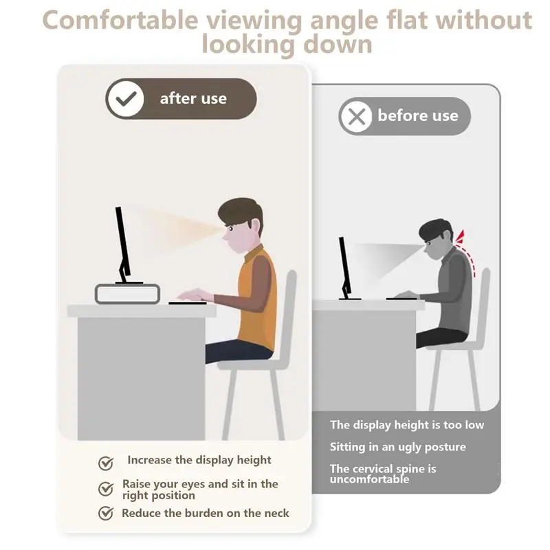 Подставка для монитора с регулировкой высоты и вентиляционными отверстиями
