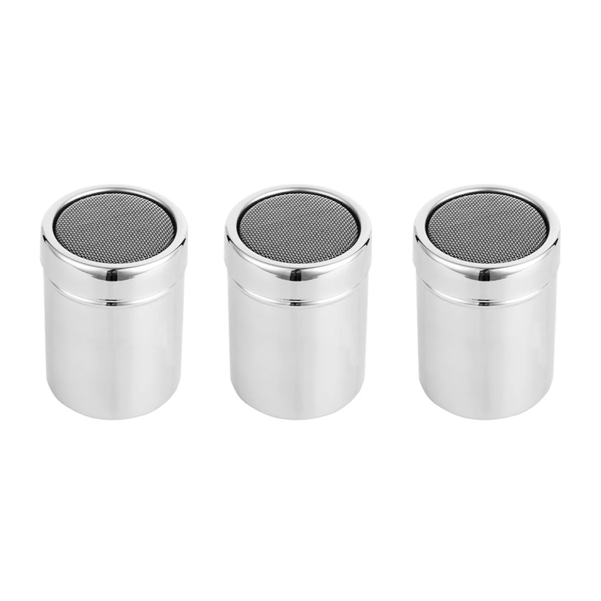 

3 PCS Flour Dispenser Mesh Powder Bottle Salt Shaker Mesh Sifter Sprinkler Mesh Shaker Powder Can Powder Seasoning Can