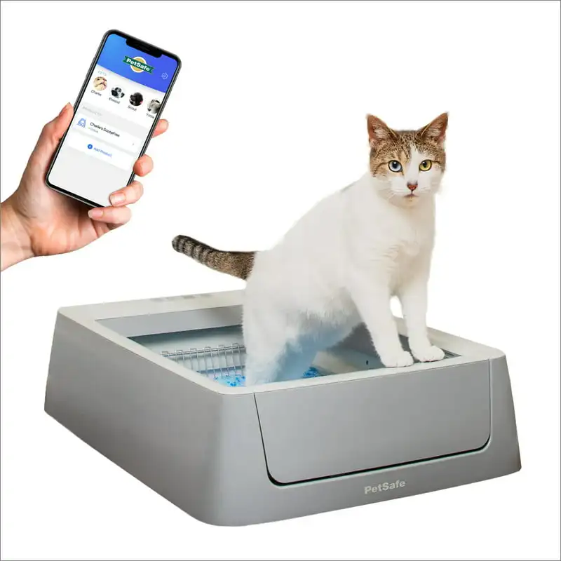 

Smart Cleaning Cat Litter Box, Phone App Connected